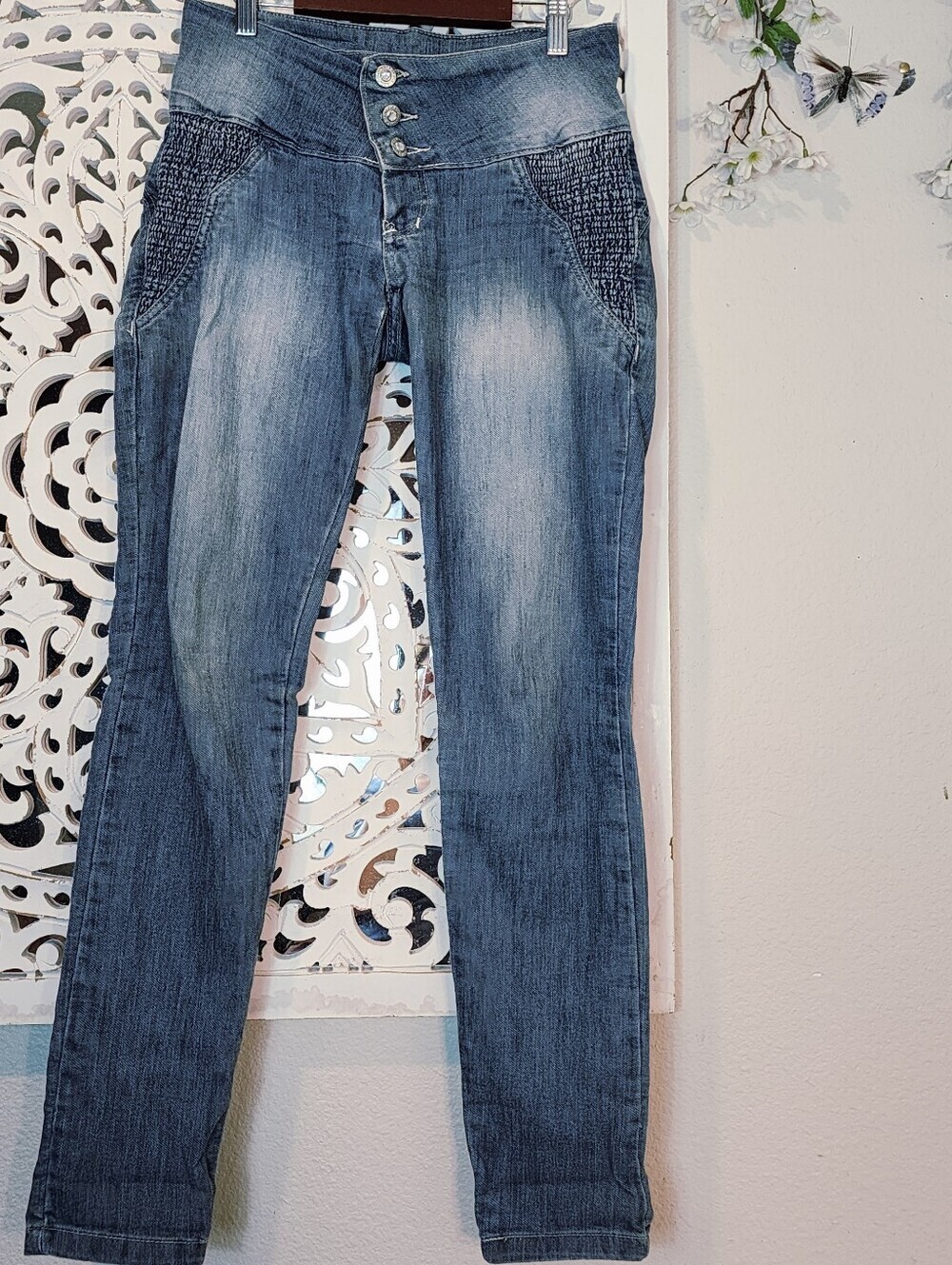 EMIRATES JEANS SKINNY DISTRESS WOMENS SIZE 40